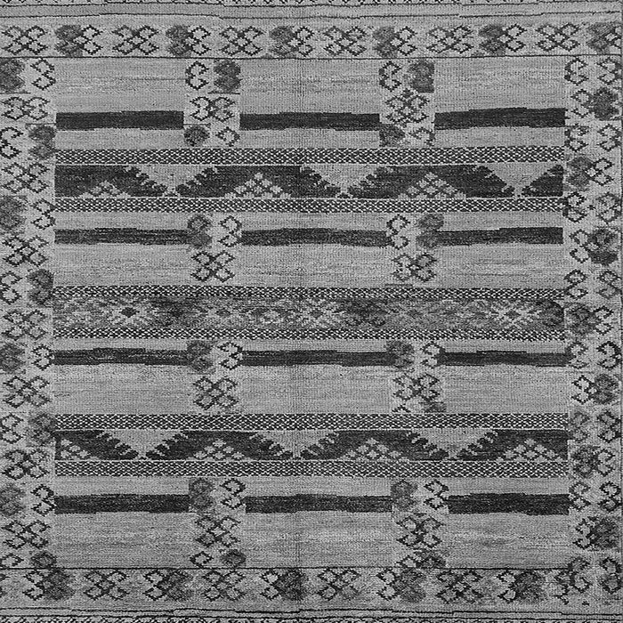 Square Machine Washable Oriental Gray Industrial Rug, wshurb1239gry