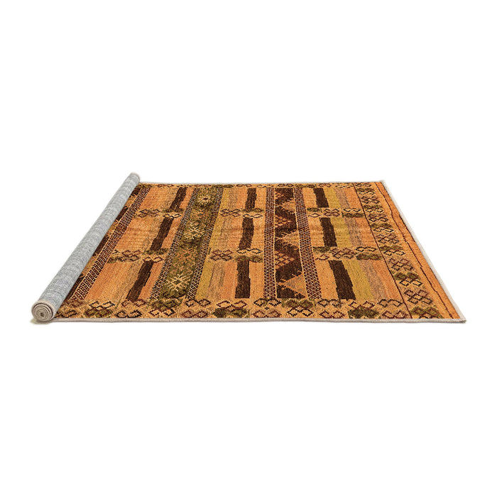 Sideview of Machine Washable Oriental Orange Industrial Area Rugs, wshurb1239org