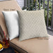 Front View of Mid-Century Modern Urban Square Wheat Beige Throw Pillow, 18 inch by 18 inch, pwurb123