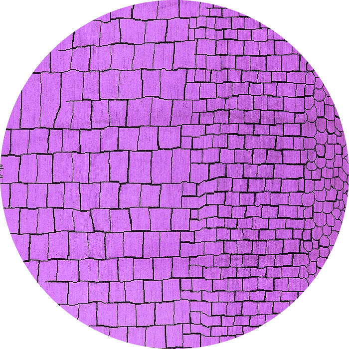 Round Solid Purple Modern Rug, urb1240pur