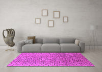 Machine Washable Solid Pink Modern Rug, wshurb1240pnk