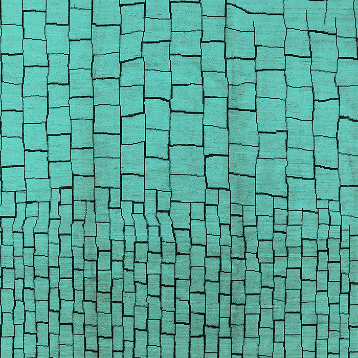 Machine Washable Solid Turquoise Modern Area Rugs, wshurb1240turq