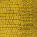 Square Machine Washable Solid Yellow Modern Rug, wshurb1240yw