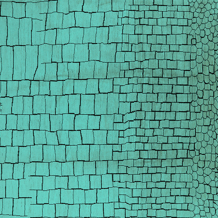 Square Machine Washable Solid Turquoise Modern Area Rugs, wshurb1240turq