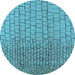 Round Solid Light Blue Modern Rug, urb1240lblu