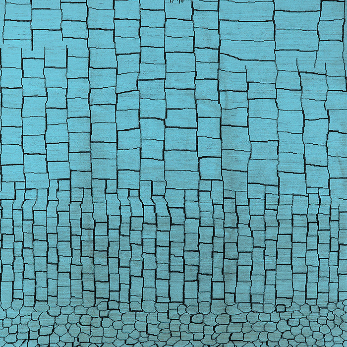 Square Solid Light Blue Modern Rug, urb1240lblu