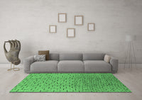 Machine Washable Solid Emerald Green Modern Rug, wshurb1240emgrn