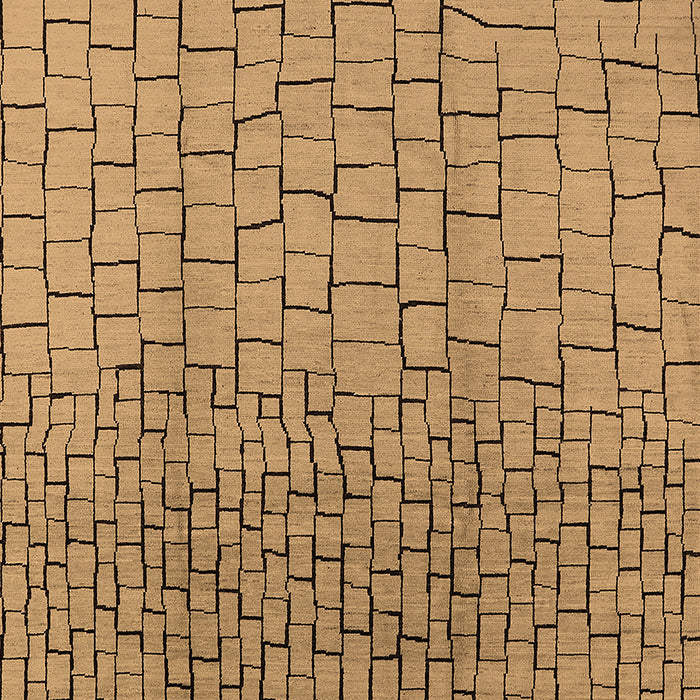 Machine Washable Solid Brown Modern Rug, wshurb1240brn