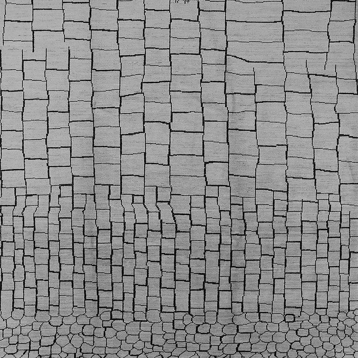 Square Machine Washable Solid Gray Modern Rug, wshurb1240gry