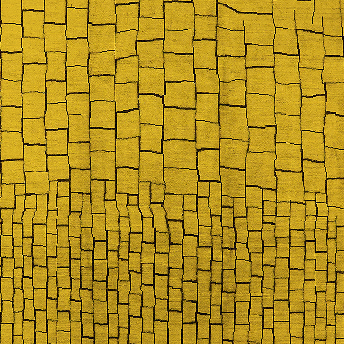 Machine Washable Solid Yellow Modern Rug, wshurb1240yw