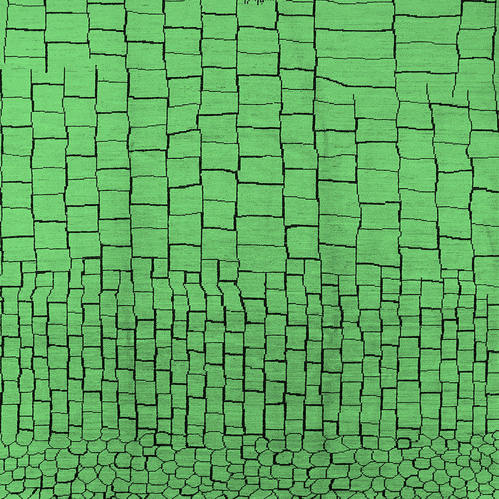 Square Machine Washable Solid Emerald Green Modern Area Rugs, wshurb1240emgrn