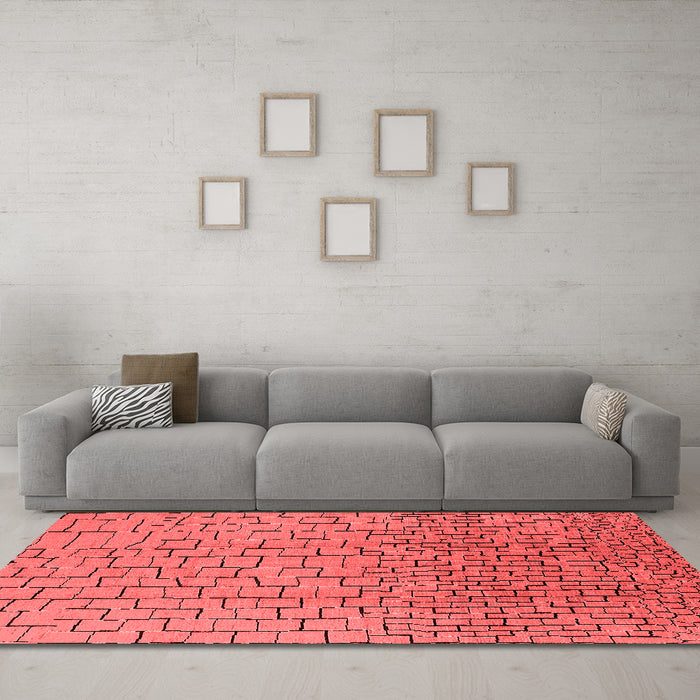 Modern Red Washable Rugs