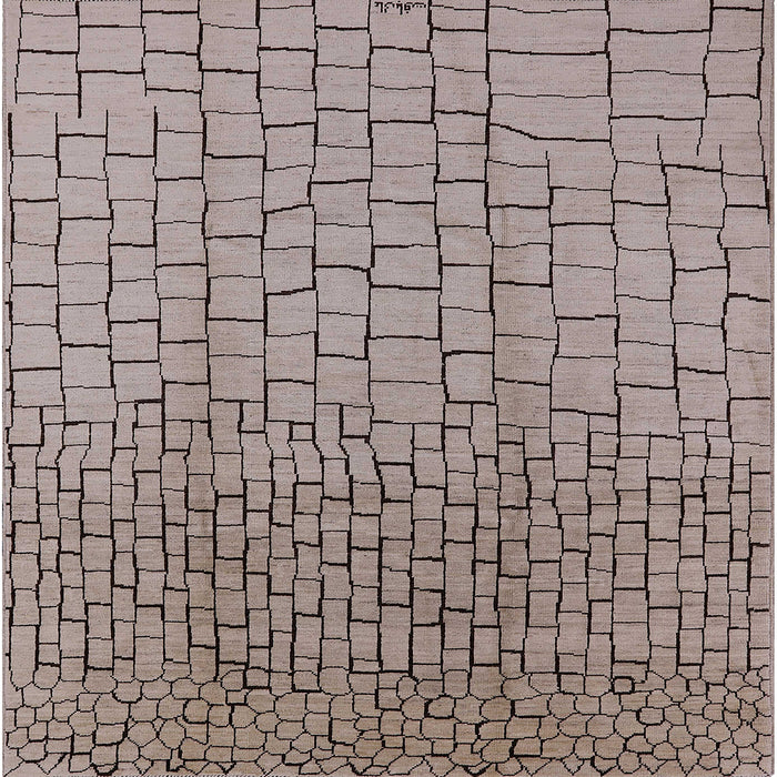 Square Mid-Century Modern Puce Purple Solid Rug, urb1240