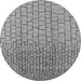 Round Solid Gray Modern Rug, urb1240gry