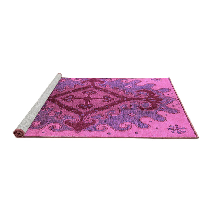 Sideview of Machine Washable Oriental Purple Industrial Area Rugs, wshurb1241pur