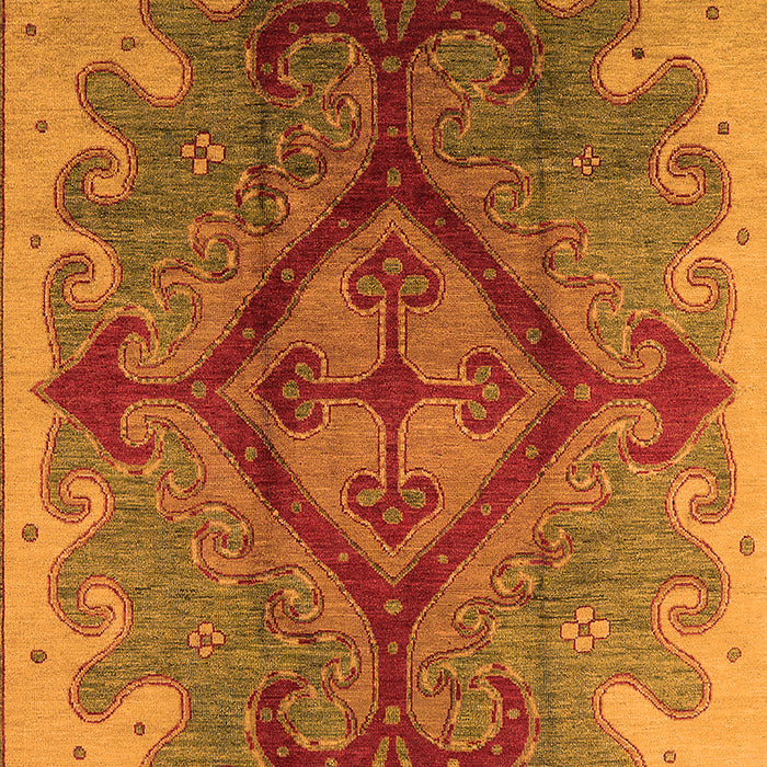 Machine Washable Oriental Orange Industrial Area Rugs, wshurb1241org