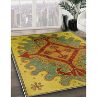 Mid-Century Modern Brown Oriental Rug, urb1241