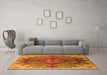 Machine Washable Oriental Orange Industrial Area Rugs in a Living Room, wshurb1241org