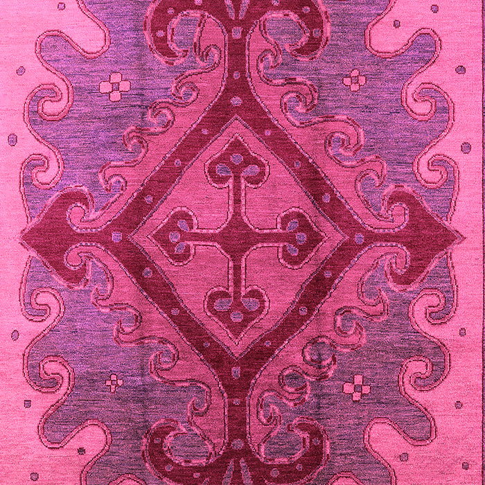 Machine Washable Oriental Pink Industrial Rug, wshurb1241pnk