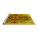 Sideview of Machine Washable Oriental Yellow Industrial Rug, wshurb1241yw