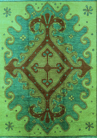 Oriental Turquoise Industrial Rug, urb1241turq