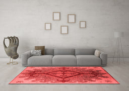 Industrial Red Washable Rugs