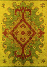 Oriental Yellow Industrial Rug, urb1241yw