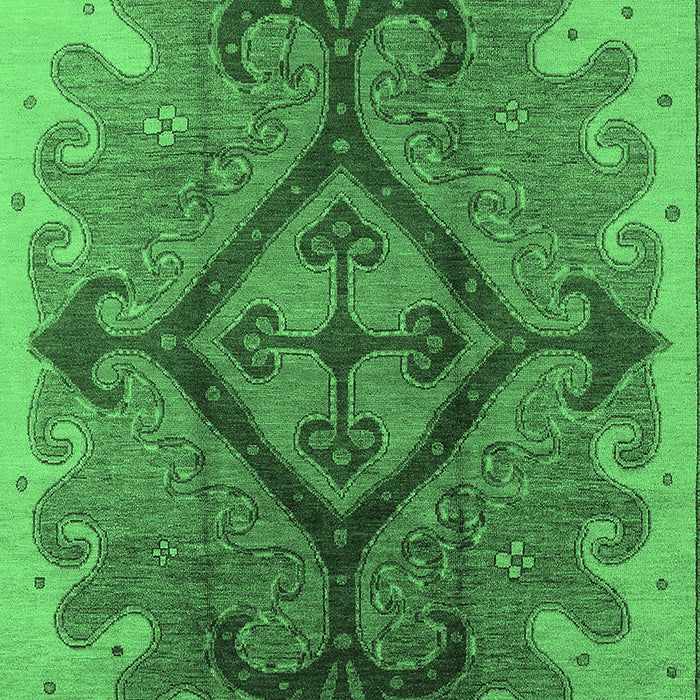 Oriental Emerald Green Industrial Rug, urb1241emgrn