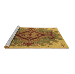 Sideview of Machine Washable Oriental Brown Industrial Rug, wshurb1241brn