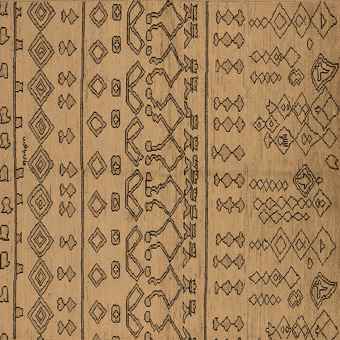 Square Solid Brown Modern Rug, urb1242brn