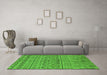 Machine Washable Solid Green Modern Area Rugs in a Living Room,, wshurb1242grn