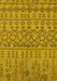 Machine Washable Solid Yellow Modern Rug, wshurb1242yw