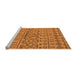 Sideview of Machine Washable Solid Orange Modern Area Rugs, wshurb1242org
