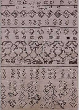 Mid-Century Modern Puce Purple Solid Rug, urb1242