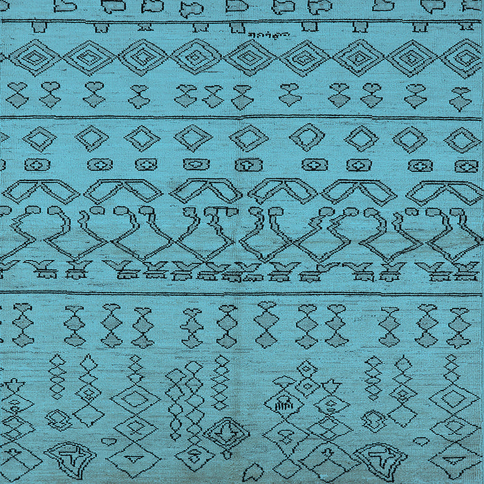 Square Machine Washable Solid Light Blue Modern Rug, wshurb1242lblu