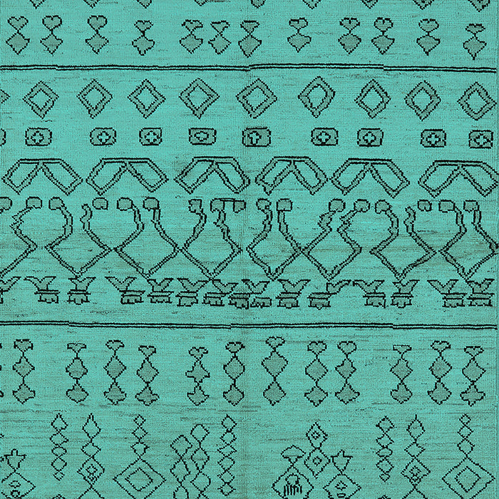 Machine Washable Solid Turquoise Modern Area Rugs, wshurb1242turq