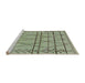 Sideview of Machine Washable Industrial Modern Green Rug, wshurb1243