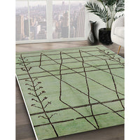 Mid-Century Modern Green Oriental Rug, urb1243