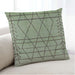 Lifestyle Image of Mid-Century Modern Urban Square Green Throw Pillow, 18 inch by 18 inch, pwurb1243