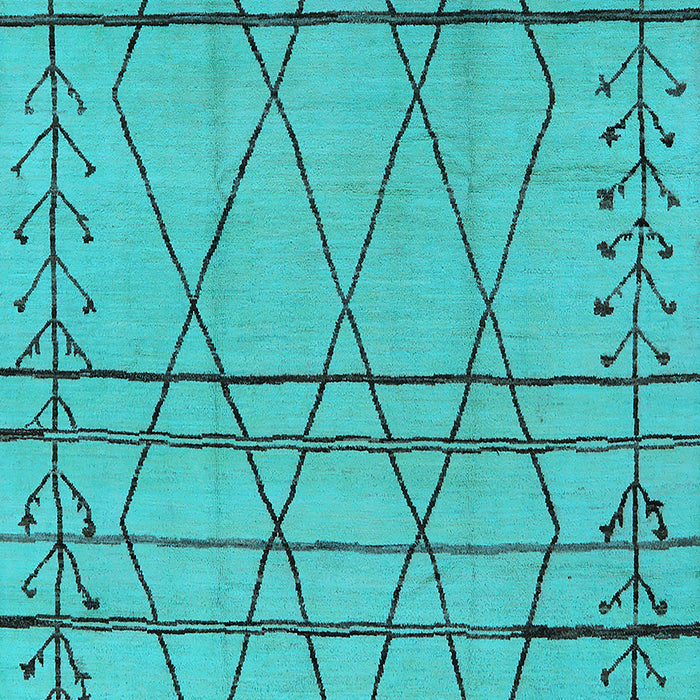 Machine Washable Oriental Light Blue Industrial Rug, wshurb1243lblu