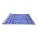 Sideview of Machine Washable Oriental Blue Industrial Rug, wshurb1243blu