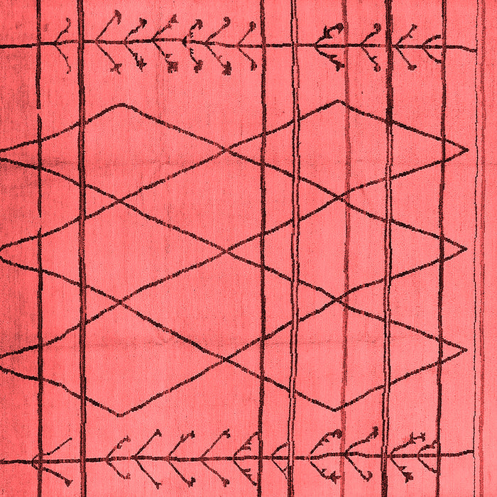 Machine Washable Oriental Red Industrial Rug, wshurb1243red