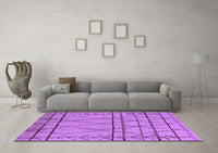 Machine Washable Oriental Purple Industrial Rug, wshurb1243pur