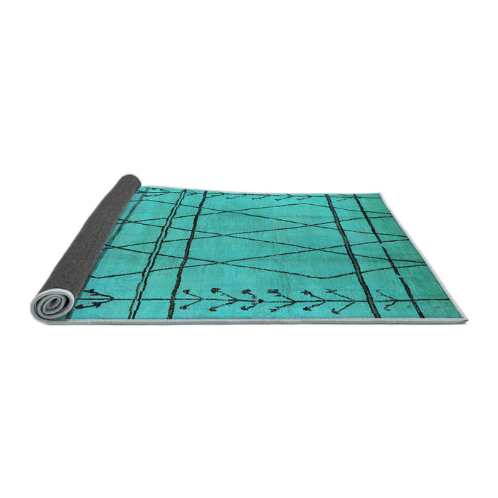 Sideview of Oriental Light Blue Industrial Rug, urb1243lblu
