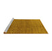 Sideview of Machine Washable Oriental Yellow Industrial Rug, wshurb1244yw