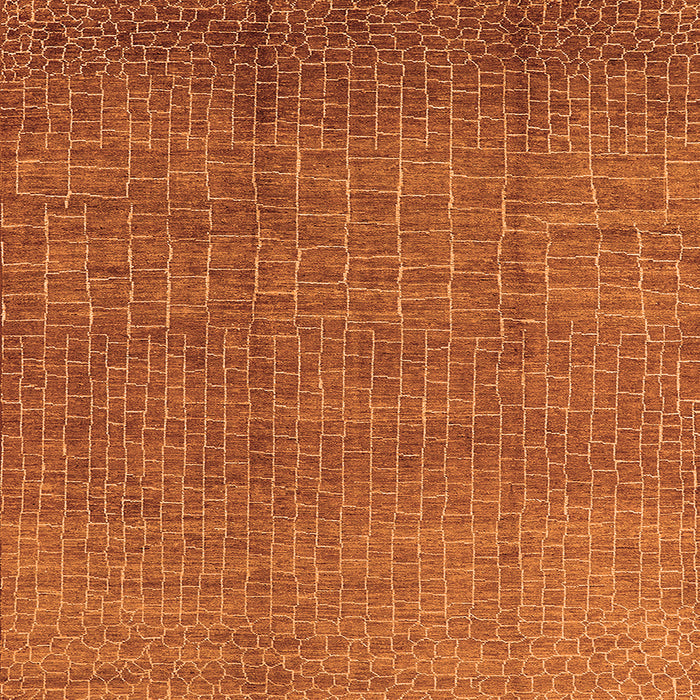 Square Oriental Orange Industrial Rug, urb1244org