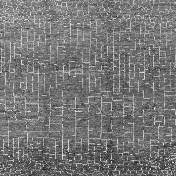 Square Oriental Gray Industrial Rug, urb1244gry