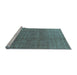 Sideview of Machine Washable Oriental Light Blue Industrial Rug, wshurb1244lblu