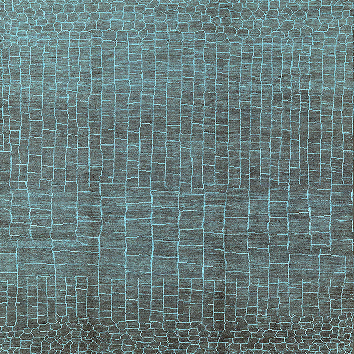 Square Oriental Light Blue Industrial Rug, urb1244lblu