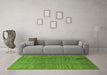 Machine Washable Oriental Green Industrial Area Rugs in a Living Room,, wshurb1244grn